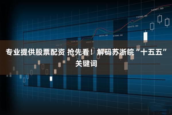 专业提供股票配资 抢先看！解码苏浙皖“十五五”关键词